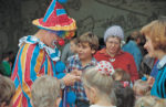 Beginning in the late 1980s, MIR created custom journeys for Patch Adams’ group of American clowns, bringing smiles to Soviet children. Photo credit: Dr. Patch Adams