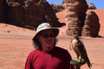MIR's President Douglas Grimes with a Falcon in the Saudi Desert. Photo credit: Douglas Grimes