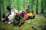 A family of reindeer herders at Lake Hovsgol, Mongolia. Photo credit: Peter Guttman