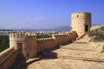 Nakhal Fort, overlooking date palms.