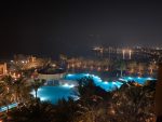 The Hilton Ras Al Khaimah Resort at night. Photo credit: Luba Rudenko