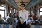 Dining car on the Orient Silk Road Express private train