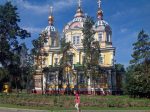 Almaty’s Zenkov Cathedral is one of a handful of wooden cathedrals in the world. Photo credit: Michel Behar