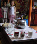 Tea break at a local nomadic home in Mongolia. Photo credit: Emily Saunders