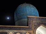 The Gur-Emir Mausoleum by night.