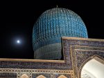 Samarkand's Gur-Emir Mausoleum at night. Photo credit: Jake Smith