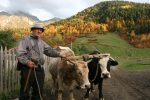 Meeting locals in the beautiful mountains of Svaneti, Georgia. Photo credit: Giorgi Buzhaidze