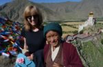 Meeting a local Tibetan woman. Photo credit: Phil Kidd