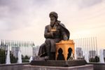 Statue of Turkmen spiritual leader and poet Magtymguly Pyragy, in Ashgabat's Independence Park (Turkmenistan). Photo credit: Lindsay Fincher
