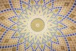 Tilework covers the inside of the Kipchak Mosque's dome, near Ashgabat, Turkmenistan. Photo credit: Lindsay Fincher