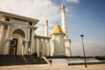 Entrance to the Kipchak Mosque, near Ashgabat, Turkmenistan. Photo credit: Lindsay Fincher
