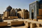 A sacred and stunning space in Samarkand, the Shah-i-Zinda mausoleums.