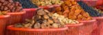 Dried fruit and nuts at a market in Samarkand. Photo credit: Andra Artemova