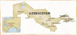 Uzbekistan map