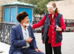 Sharing a moment in Shahrisabz, Uzbekistan. Photo credit: Lindsay Fincher