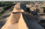 Crenelated walls of the inner fortress in Khiva, Uzbekistan. Photo credit: Abdu Samadov