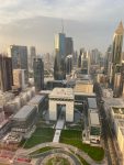 View from the 44th floor of Jumeirah Emirates Towers Hotel in Dubai. Photo credit: Luba Rudenko
