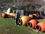 A master ceramicist and his qvevri wine vessels.