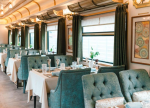 Dining car on the Silk Road Express. Photo credit: Golden Eagle Luxury Trains
